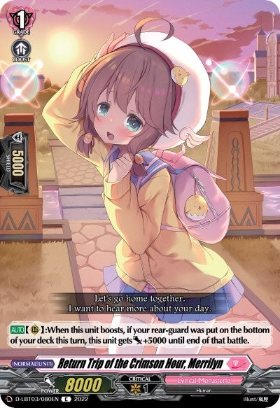 Image for Return Trip of the Crimson Hour, Merrilyn (D-LBT03: Lyrical Monasterio ~Summertime Memories!~) (D-LBT03/080EN) - Cardfight Vanguard