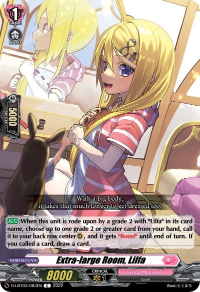 Image for Extra-large Room, Lilfa (D-LBT03: Lyrical Monasterio ~Summertime Memories!~) (D-LBT03/083EN) - Cardfight Vanguard