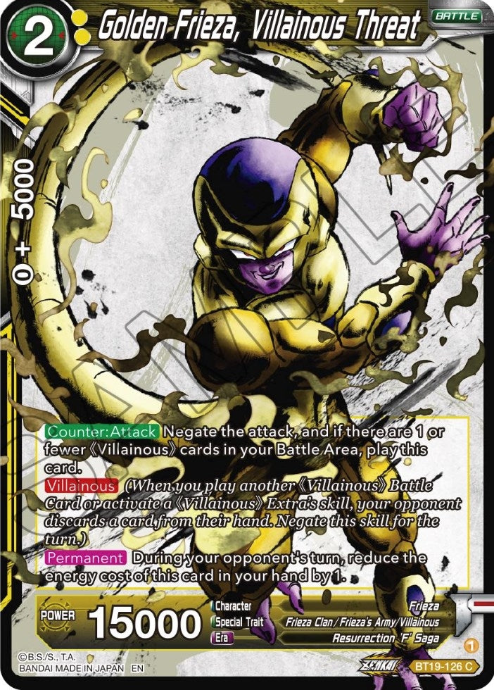Image for Golden Frieza, Villainous Threat (Fighter's Ambition) (BT19-126) - Dragon Ball Super: Masters