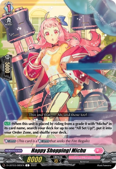Image for Happy Shopping! Michu (D-LBT03: Lyrical Monasterio ~Summertime Memories!~) (D-LBT03/085EN) - Cardfight Vanguard