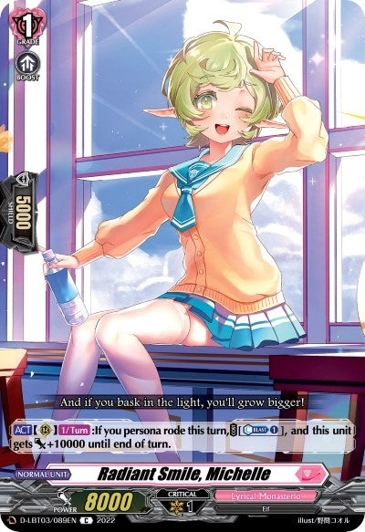 Image for Radiant Smile, Michelle (D-LBT03: Lyrical Monasterio ~Summertime Memories!~) (D-LBT03/089EN) - Cardfight Vanguard
