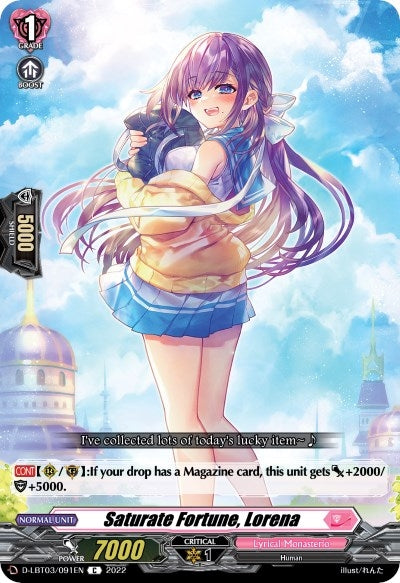 Image for Saturate Fortune, Lorena (D-LBT03: Lyrical Monasterio ~Summertime Memories!~) (D-LBT03/091EN) - Cardfight Vanguard