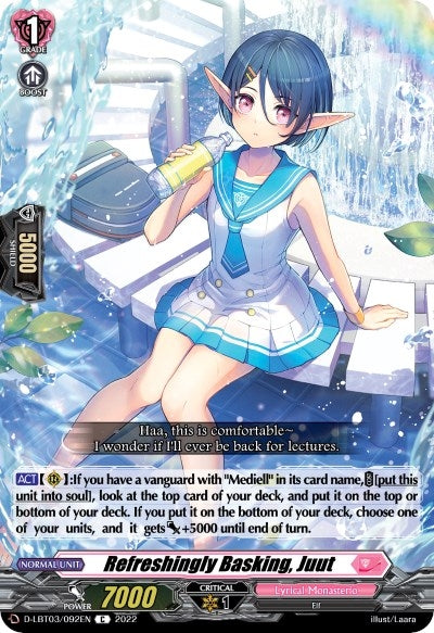 Image for Refreshingly Basking, Juut (D-LBT03: Lyrical Monasterio ~Summertime Memories!~) (D-LBT03/092EN) - Cardfight Vanguard
