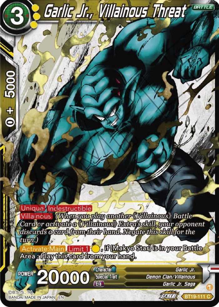 Image for Garlic Jr., Villainous Threat (Fighter's Ambition) (BT19-111) - Dragon Ball Super: Masters