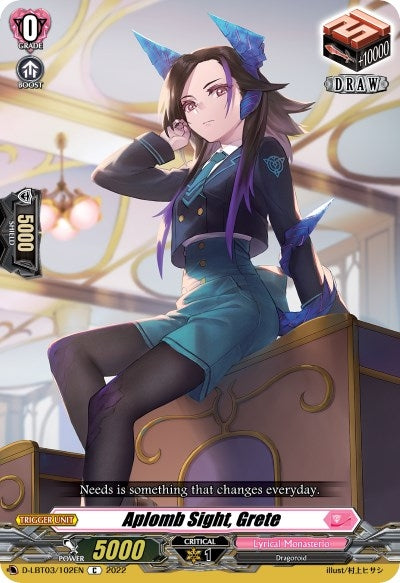 Image for Aplomb Sight, Grete (D-LBT03: Lyrical Monasterio ~Summertime Memories!~) (D-LBT03/102EN) - Cardfight Vanguard