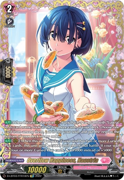 Image for Overflow Happiness, Naustria (FFR) (D-LBT03: Lyrical Monasterio ~Summertime Memories!~) (D-LBT03/FFR10EN) - Cardfight Vanguard
