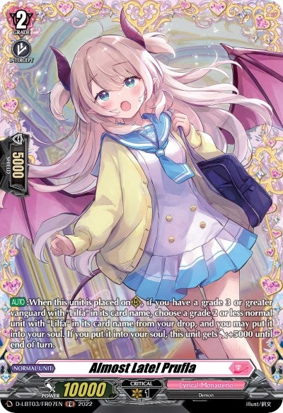 Image for Almost Late! Prufla (FR) (D-LBT03: Lyrical Monasterio ~Summertime Memories!~) (D-LBT03/FR07EN) - Cardfight Vanguard