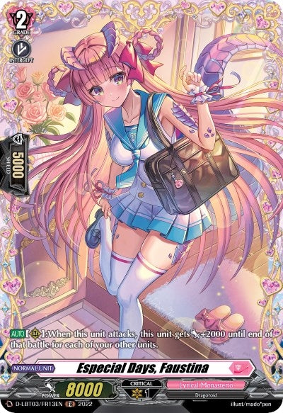 Image for Especial Days, Faustina (FR) (D-LBT03: Lyrical Monasterio ~Summertime Memories!~) (D-LBT03/FR13EN) - Cardfight Vanguard