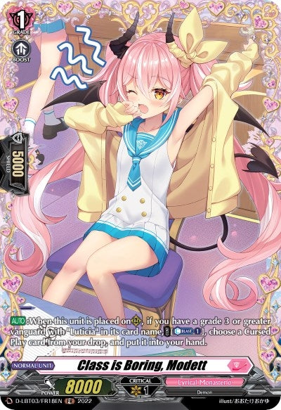 Image for Class is Boring, Modett (FR) (D-LBT03: Lyrical Monasterio ~Summertime Memories!~) (D-LBT03/FR18EN) - Cardfight Vanguard