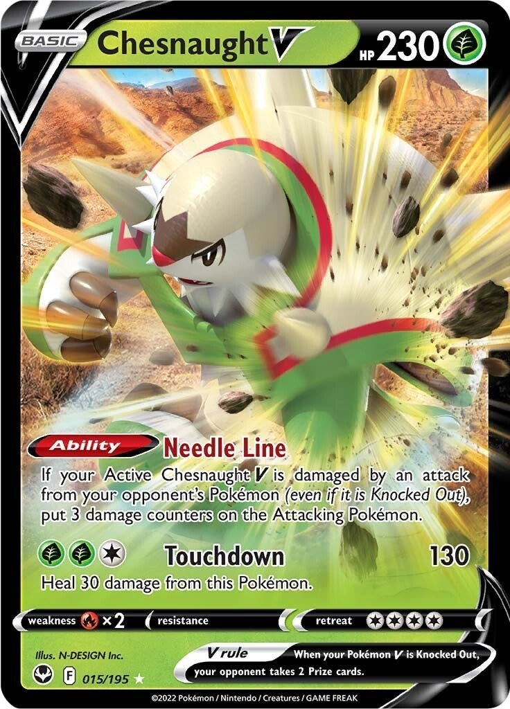 Image for Chesnaught V (SWSH12: Silver Tempest) (015/195) - Pokemon