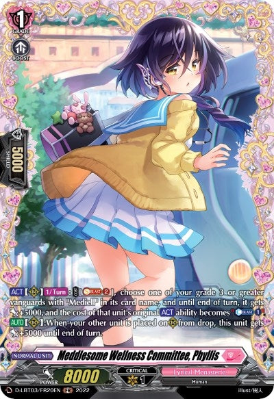 Image for Meddlesome Wellness Committee, Phyllis (FR) (D-LBT03: Lyrical Monasterio ~Summertime Memories!~) (D-LBT03/FR20EN) - Cardfight Vanguard