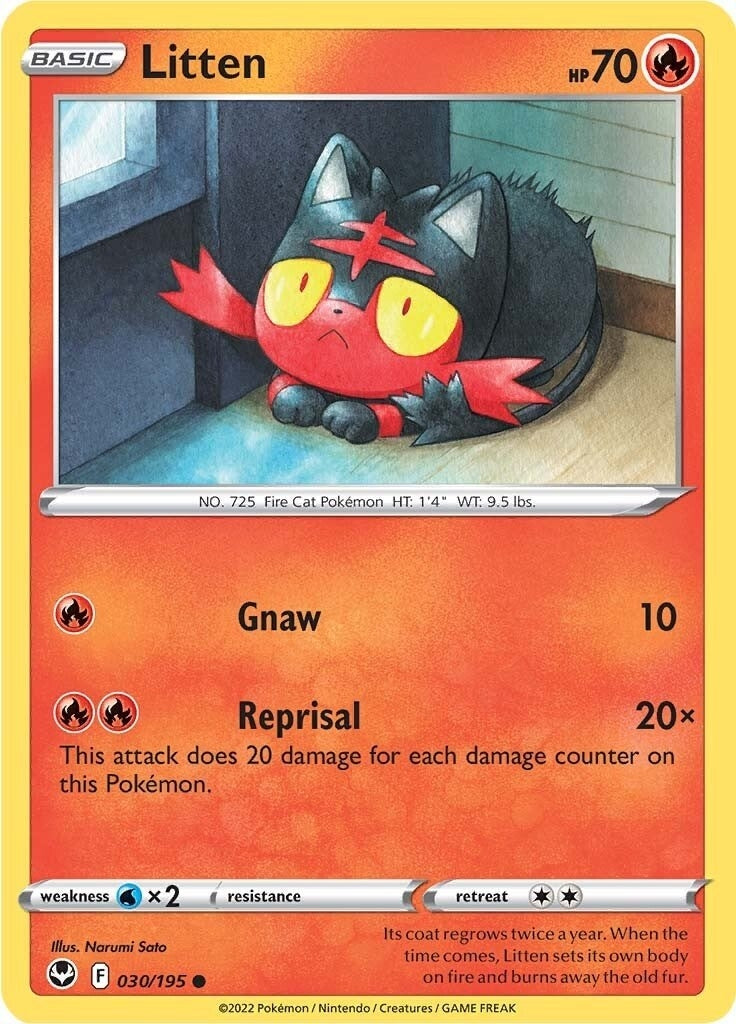 Image for Litten (SWSH12: Silver Tempest) (030/195) - Pokemon