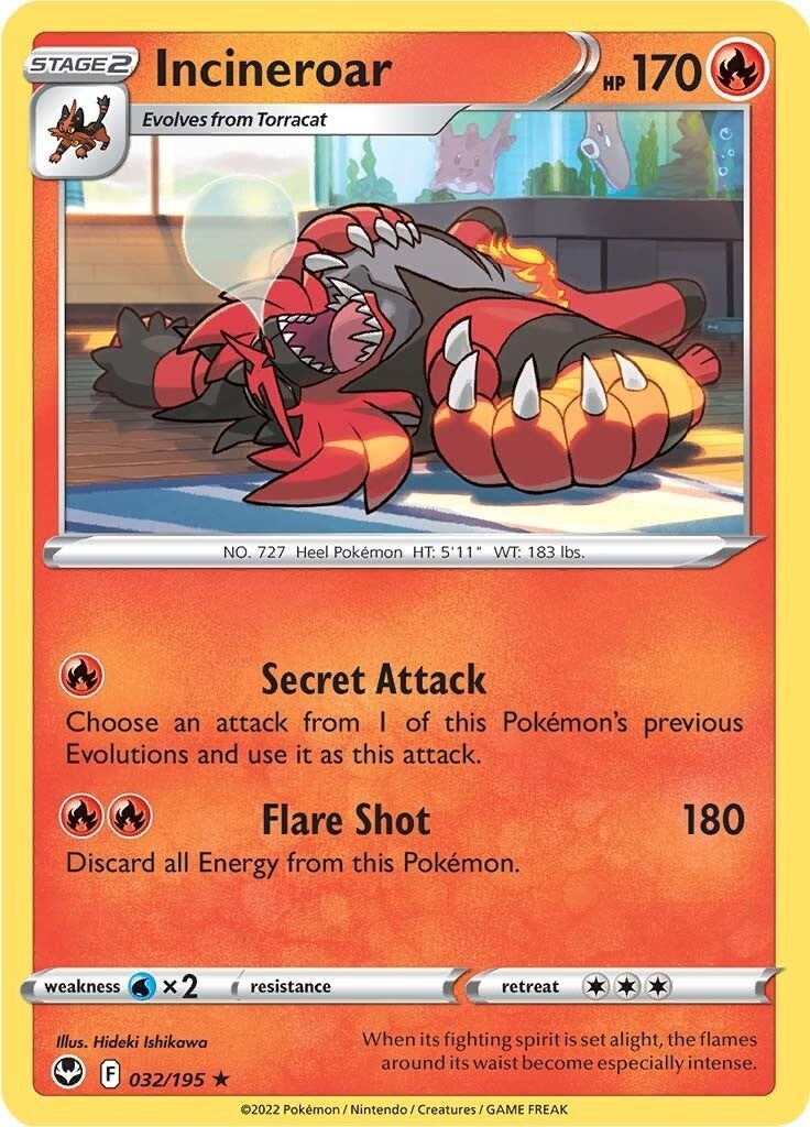 Image for Incineroar (SWSH12: Silver Tempest) (032/195) - Pokemon