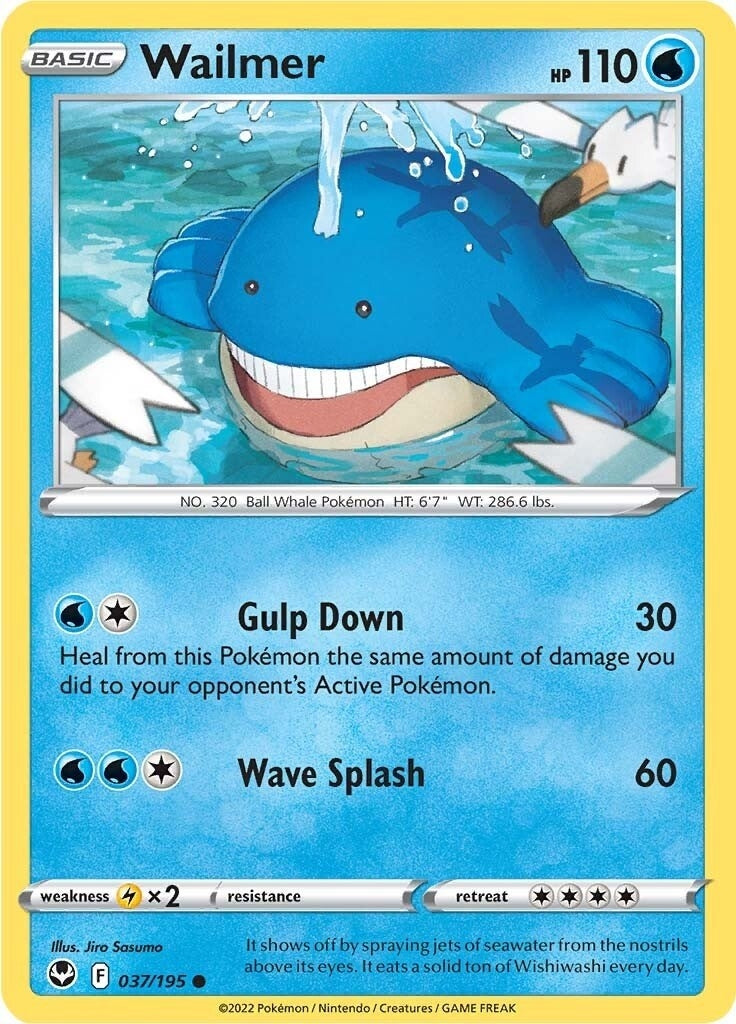 Image for Wailmer (SWSH12: Silver Tempest) (037/195) - Pokemon