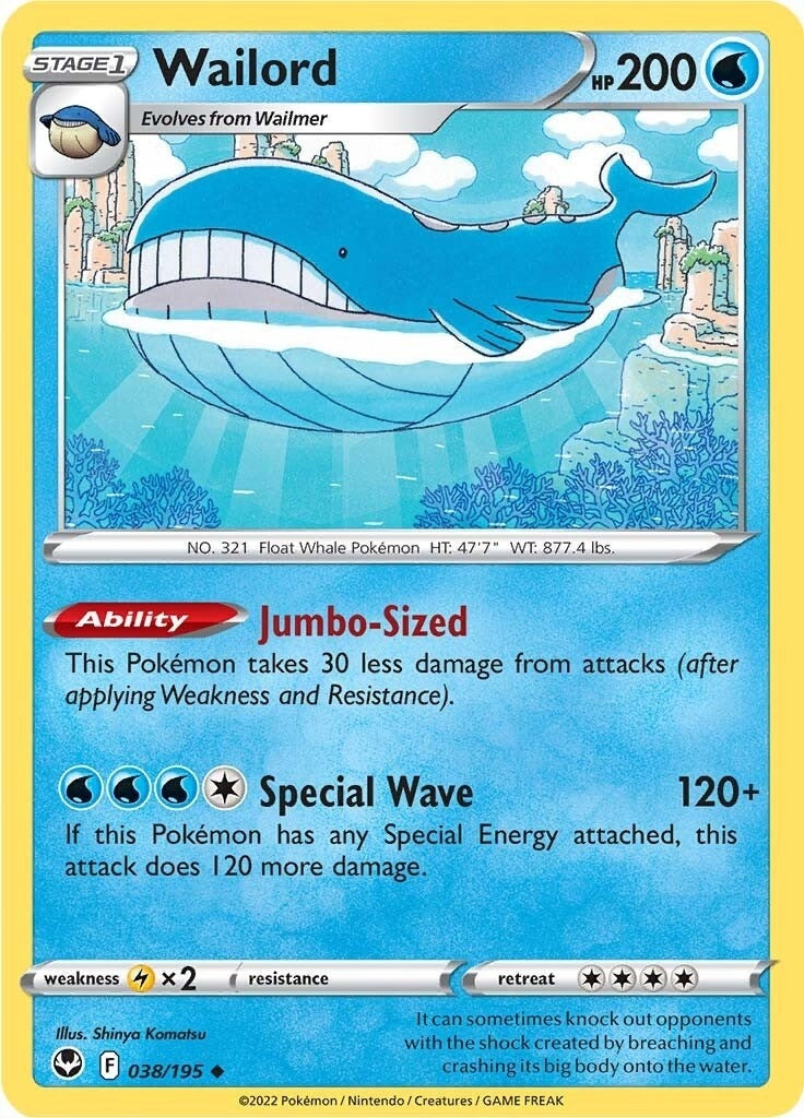 Image for Wailord (SWSH12: Silver Tempest) (038/195) - Pokemon