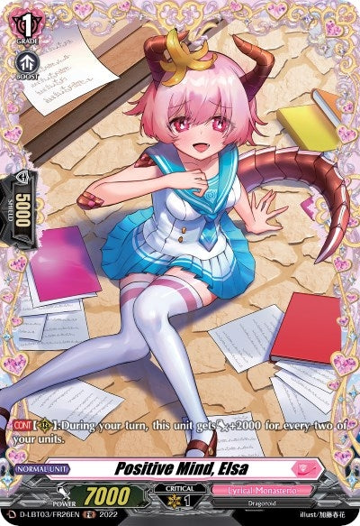 Image for Positive Mind, Elsa (FR) (D-LBT03: Lyrical Monasterio ~Summertime Memories!~) (D-LBT03/FR26EN) - Cardfight Vanguard