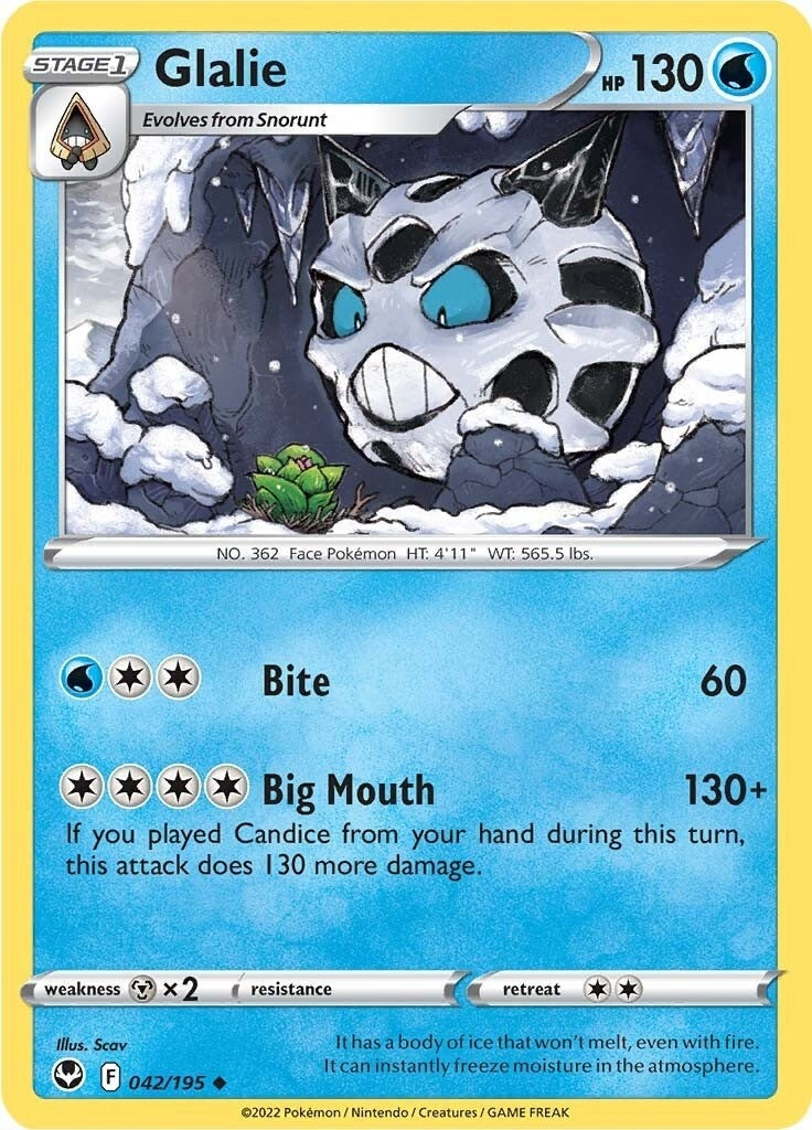 Image for Glalie (SWSH12: Silver Tempest) (042/195) - Pokemon