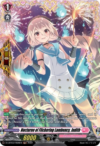 Image for Nocturne of Flickering Lambency, Judith (FR) (D-LBT03: Lyrical Monasterio ~Summertime Memories!~) (D-LBT03/FR28EN) - Cardfight Vanguard