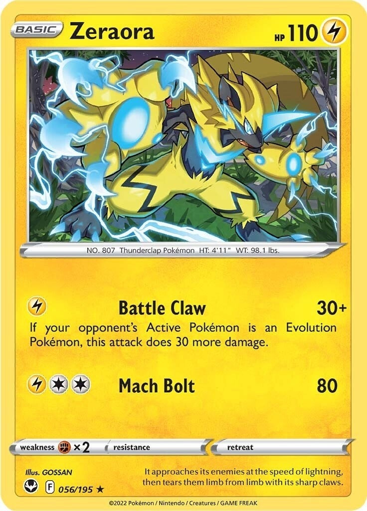 Image for Zeraora (SWSH12: Silver Tempest) (056/195) - Pokemon