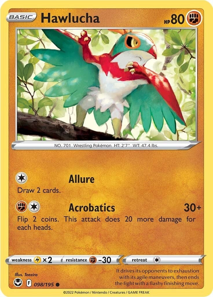 Image for Hawlucha (SWSH12: Silver Tempest) (098/195) - Pokemon