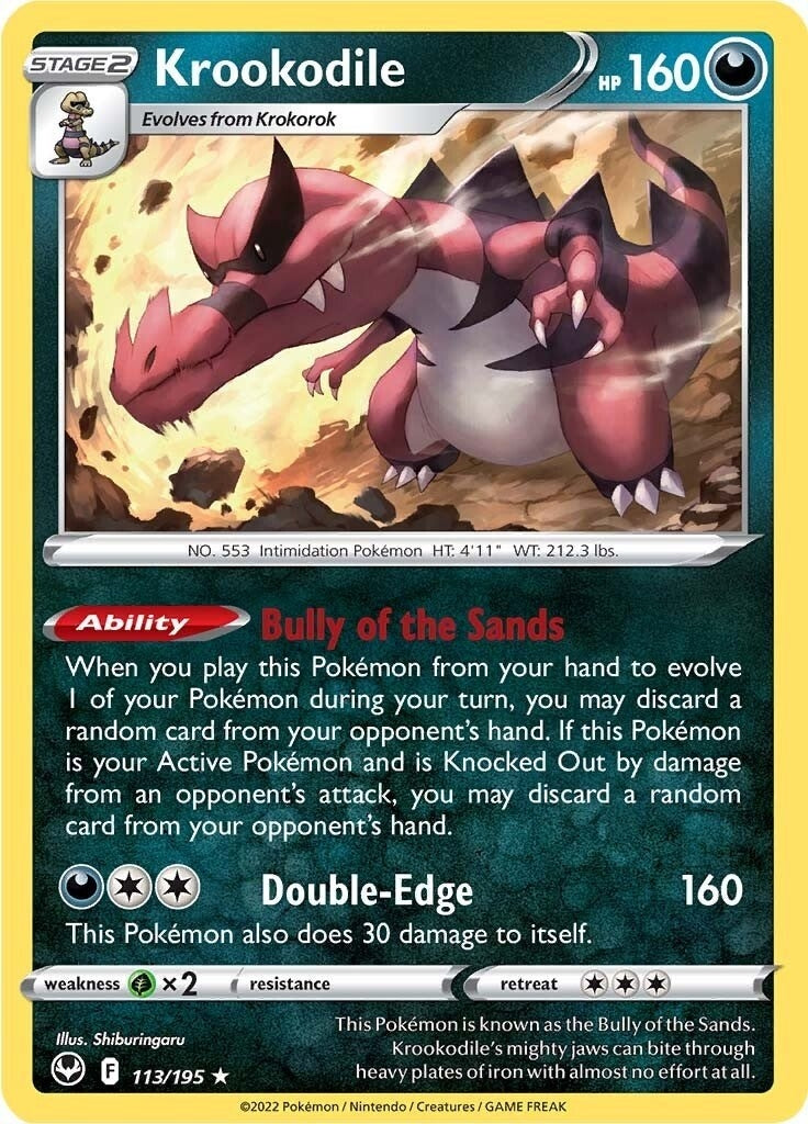 Image for Krookodile (SWSH12: Silver Tempest) (113/195) - Pokemon