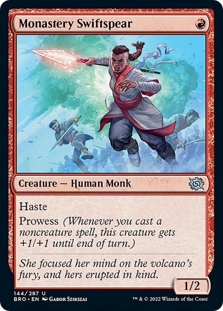 Image for Monastery Swiftspear (The Brothers' War) (144) - Magic: The Gathering