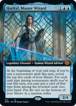 Image for Hurkyl, Master Wizard (Extended Art) (The Brothers' War) (314) - Magic: The Gathering
