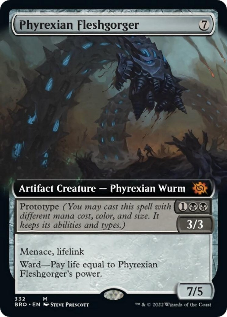 Image for Phyrexian Fleshgorger (Extended Art) (The Brothers' War) (332) - Magic: The Gathering