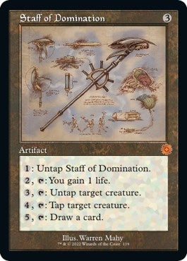 Image for Staff of Domination (Schematic) (The Brothers' War: Retro Frame Artifacts) (119) - Magic: The Gathering
