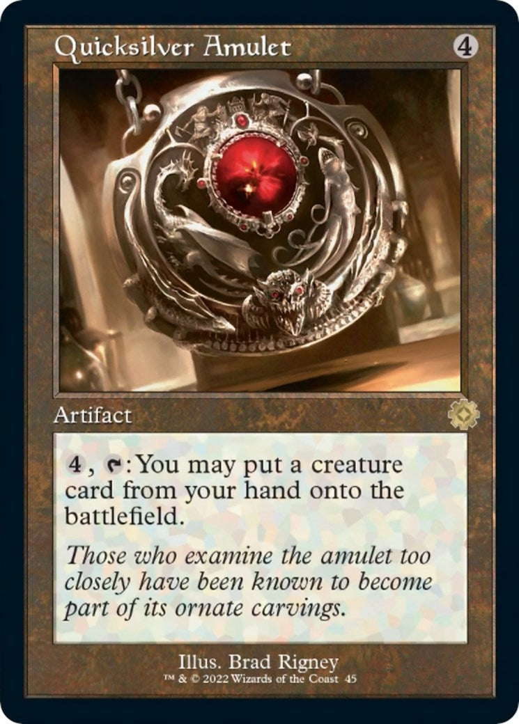Image for Quicksilver Amulet (The Brothers' War: Retro Frame Artifacts) (45) - Magic: The Gathering