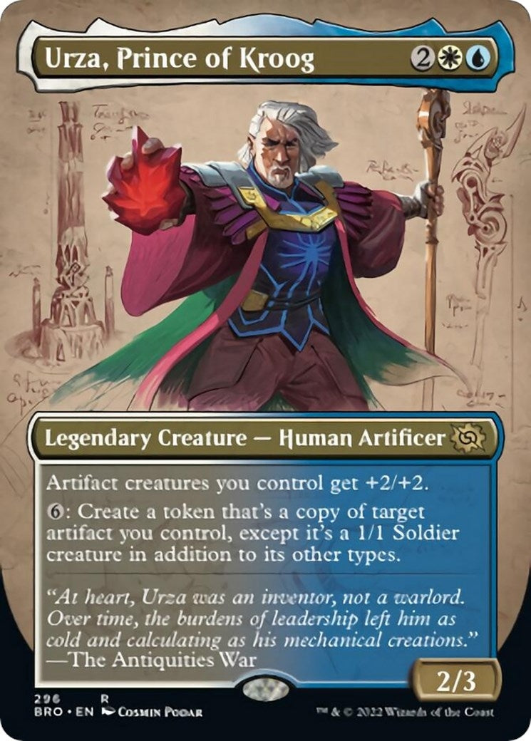 Image for Urza, Prince of Kroog (Borderless) (The Brothers' War) (296) - Magic: The Gathering