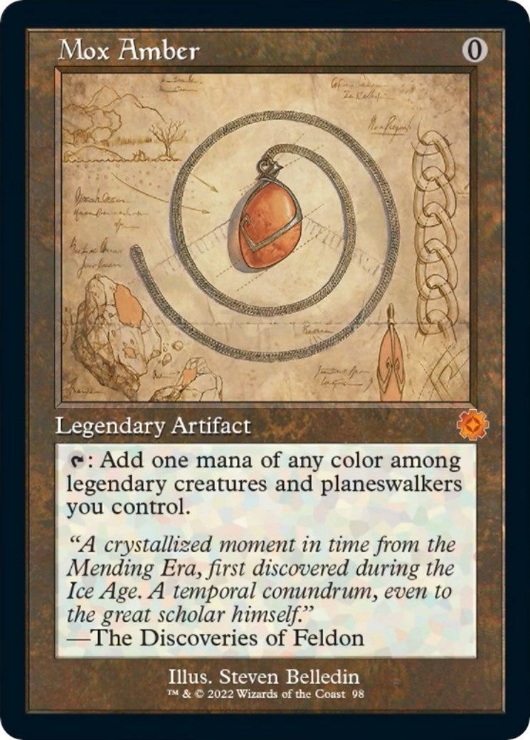 Image for Mox Amber (Schematic) (The Brothers' War: Retro Frame Artifacts) (98) - Magic: The Gathering