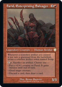 Image for Farid, Enterprising Salvager (Retro Frame) (Commander: The Brothers' War) (13) - Magic: The Gathering