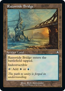Image for Razortide Bridge (Retro Frame) (Commander: The Brothers' War) (195) - Magic: The Gathering