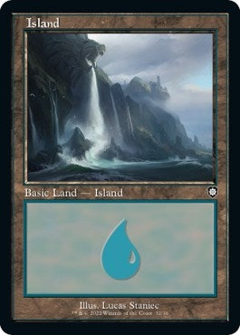 Image for Island (32) (Retro Frame) (Commander: The Brothers' War) (32) - Magic: The Gathering