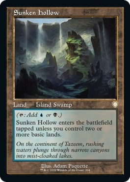 Image for Sunken Hollow (Retro Frame) (Commander: The Brothers' War) (204) - Magic: The Gathering
