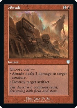 Image for Abrade (Retro Frame) (Commander: The Brothers' War) (111) - Magic: The Gathering