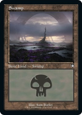 Image for Swamp (33) (Retro Frame) (Commander: The Brothers' War) (33) - Magic: The Gathering