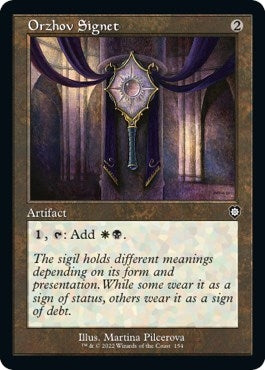 Image for Orzhov Signet (Retro Frame) (Commander: The Brothers' War) (154) - Magic: The Gathering