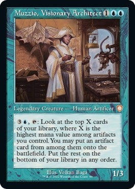 Image for Muzzio, Visionary Architect (Retro Frame) (Commander: The Brothers' War) (89) - Magic: The Gathering