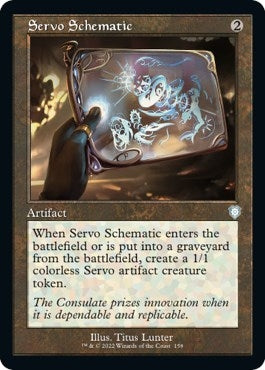 Image for Servo Schematic (Retro Frame) (Commander: The Brothers' War) (158) - Magic: The Gathering
