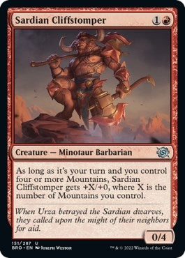 Image for Sardian Cliffstomper (The Brothers' War) (151) - Magic: The Gathering