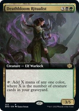 Image for Deathbloom Ritualist (Extended Art) (The Brothers' War) (353) - Magic: The Gathering