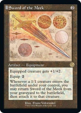 Image for Sword of the Meek (Schematic) (The Brothers' War: Retro Frame Artifacts) (122) - Magic: The Gathering