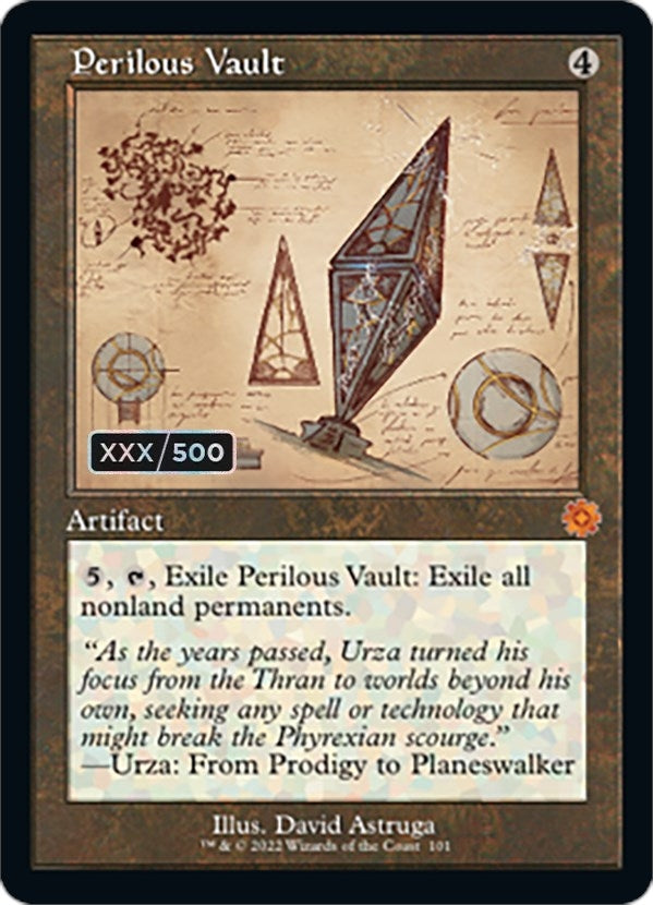 Image for Perilous Vault (Schematic) (Serial Numbered) (The Brothers' War: Retro Frame Artifacts) (101) - Magic: The Gathering