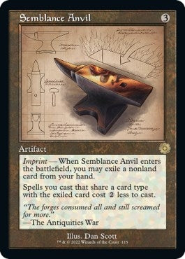 Image for Semblance Anvil (Schematic) (The Brothers' War: Retro Frame Artifacts) (115) - Magic: The Gathering