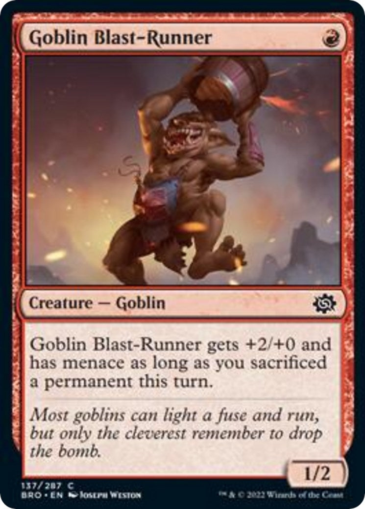 Image for Goblin Blast-Runner (The Brothers' War) (137) - Magic: The Gathering