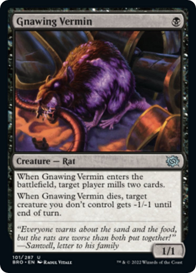 Image for Gnawing Vermin (The Brothers' War) (101) - Magic: The Gathering