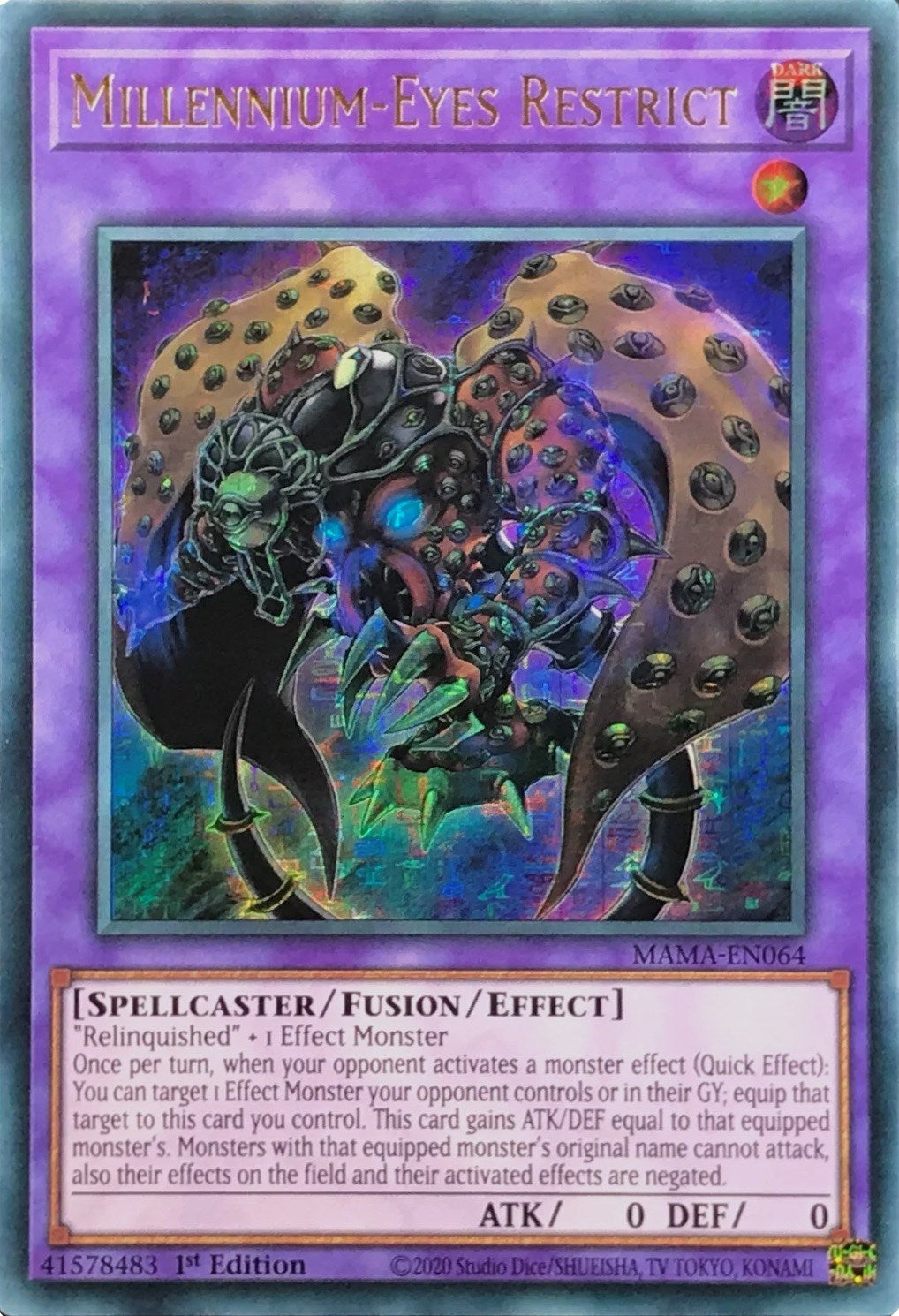 Image for Millennium-Eyes Restrict (Ultra Pharaoh's Rare) (Magnificent Mavens) (MAMA-EN064) - YuGiOh