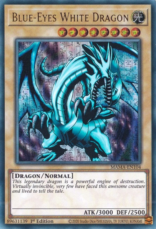 Image for Blue-Eyes White Dragon (Ultra Pharaoh's Rare) (Magnificent Mavens) (MAMA-EN104) - YuGiOh
